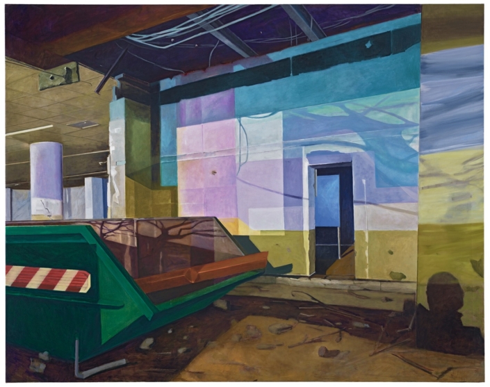 Martin Kasper, «Chantier», 2023, Öl auf Leinwand, 190 x 240 cm