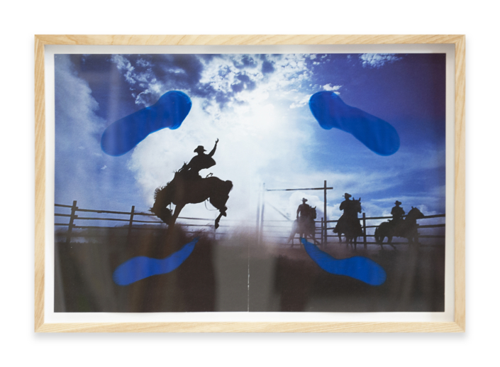 Tashi Brauen «Marlboro Man», 2020 Mixed media on paper 31.5 x 47 cm