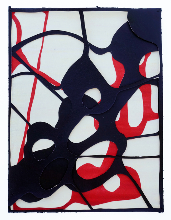 Bodo Korsig «Hidden Layer» 2022 cut out/ painted paper, 35 x45 cm