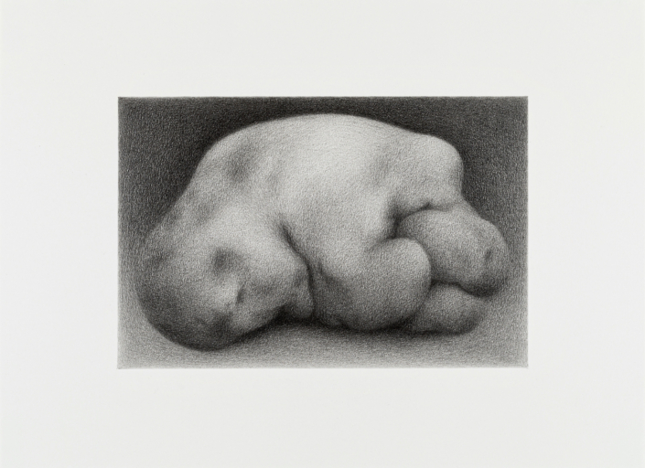 Christian Denzler, «Geschöpf», Farbstift auf Papier, 45 x 62 cm, 2023
