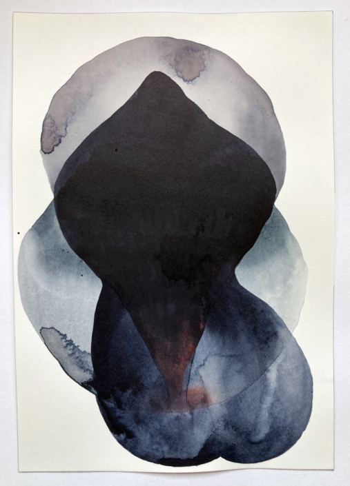 Andrea Heller, «untitled», 2023, Tusche auf Papier, 26 x 18 cm