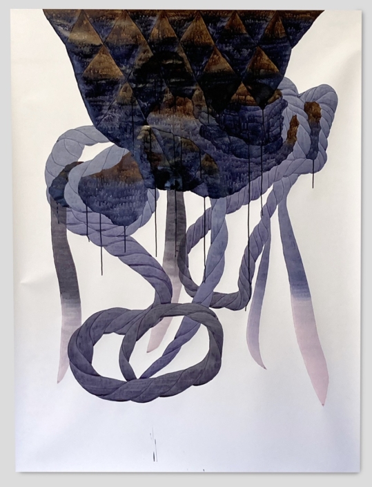 Andrea Heller, «untitled», 2023, Tusche auf Papier, 150 x 114 cm