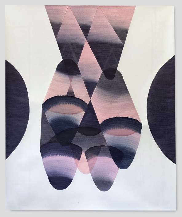 Andrea Heller, «untitled», 2023, Tusche auf Papier, 150 x 121 cm