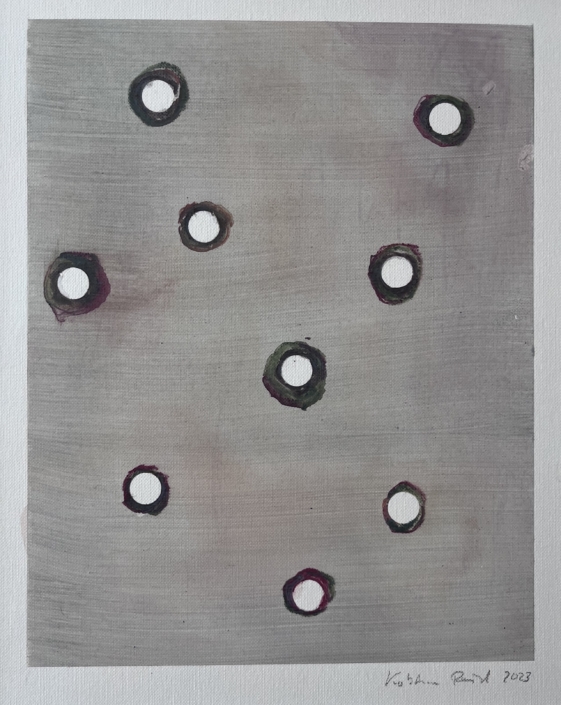 Kotscha Reist «Proper», 2023, Oel und Aquarell auf Papier 45 x 37 cm