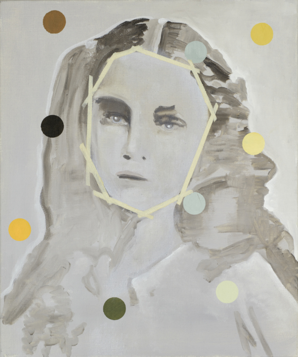 Girl with dots, 2019, Oel auf Leinwand, 60 x 50 cm