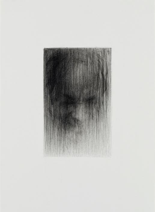 Christian Denzler, «Selbstportrait», Farbstift auf Papier, 55 x 40 cm, 2023